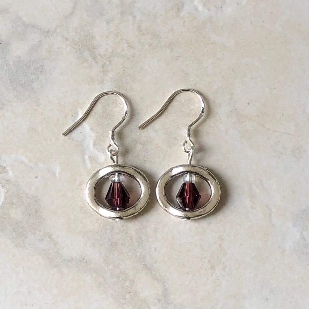 Swarovski Crystal and Silver Earrings